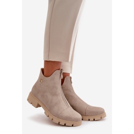 Isolierte Damen-Stiefeletten mit Abrieb, Öko-Leder, Gold Verietta golden 1