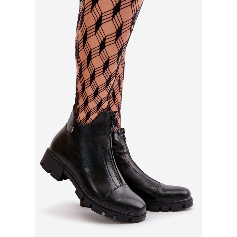 Isolierte Damenstiefel aus Öko-Leder, Schwarz Verietta 1