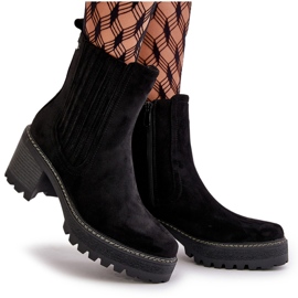 Damen-Stiefel mit hohem Absatz aus Öko-Wildleder, warmes Schwarz von Nevitas 12