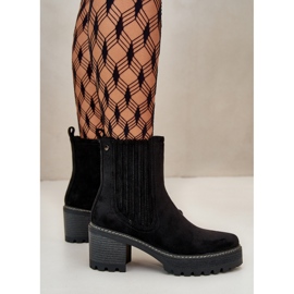 Damen-Stiefel mit hohem Absatz aus Öko-Wildleder, warmes Schwarz von Nevitas 8