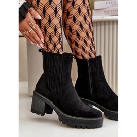 Damen-Stiefel mit hohem Absatz aus Öko-Wildleder, warmes Schwarz von Nevitas 11