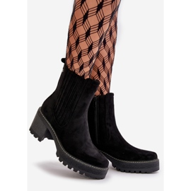 Damen-Stiefel mit hohem Absatz aus Öko-Wildleder, warmes Schwarz von Nevitas 1