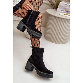 Damen-Stiefel mit hohem Absatz aus Öko-Wildleder, warmes Schwarz von Nevitas 2