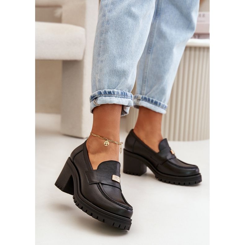 Zazoo 20168 Elegante Damen-High-Heel-Schuhe, Naturleder, Schwarz 2