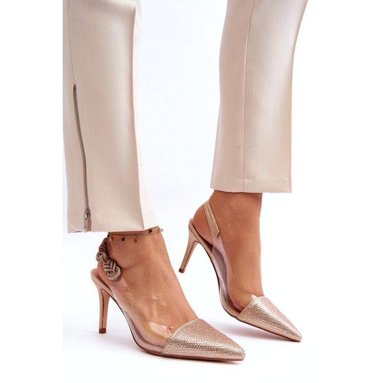 S. BARSKI High Heels mit Verzierung MR1966-11 Champagner golden 4