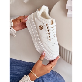 Isolierte Sport-Sneaker für Damen mit dicker Sohle, Weiß Ardiela 2