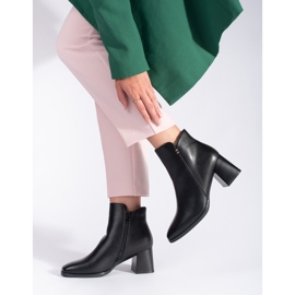 Schwarze Damen-Stiefeletten mit hohem Absatz 1