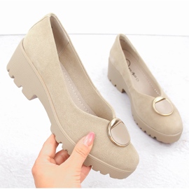 Damen-Slipper aus beigem Wildleder Filippo DP4569 1