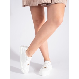 Weiße Damen-Sportschuhe aus Leder 2