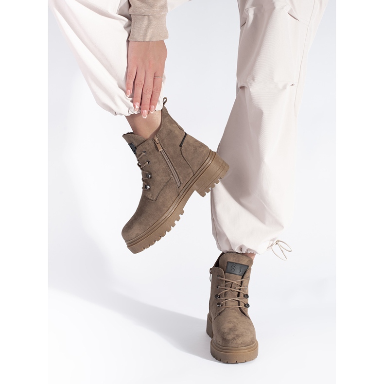 Beige Damenstiefel von Sergio Leone 1