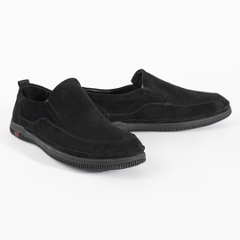 Herrenschuhe aus schwarzem Wildleder 1