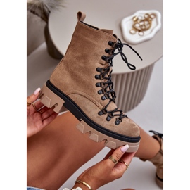 Warme Wildlederstiefel Gebunden Braun Pierro 2