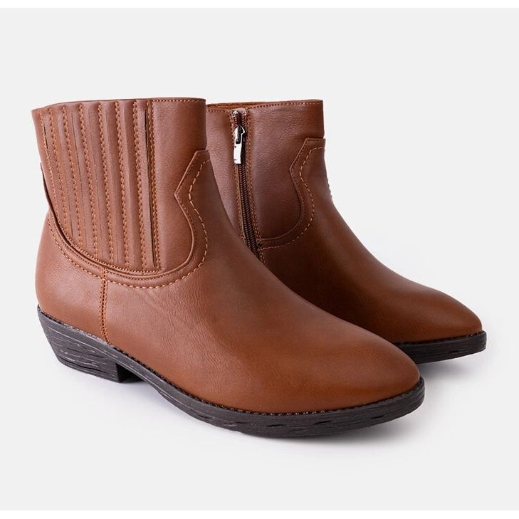 Braune isolierte Cowboystiefel von Jolicoeur 1