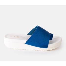 Inna Marineblaue Monferrato-Keilpantoletten 1