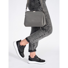 Schwarze Damen-Sneaker mit dicker Sohle 1