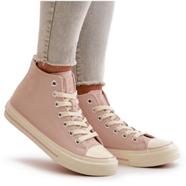 Isolierte Damen-Sneaker aus Öko-Leder Pink Big Star OO274933 rosa 16