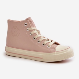 Isolierte Damen-Sneaker aus Öko-Leder Pink Big Star OO274933 rosa 10
