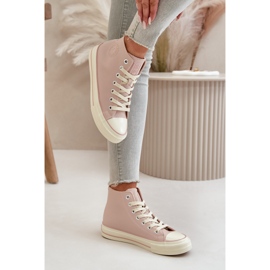 Isolierte Damen-Sneaker aus Öko-Leder Pink Big Star OO274933 rosa 11