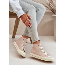 Isolierte Damen-Sneaker aus Öko-Leder Pink Big Star OO274933 rosa 13