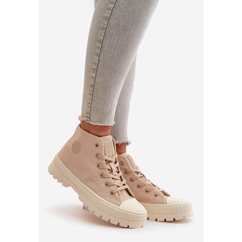 Damen-High-Top-Sneaker Big Star OO274006 Beige 1