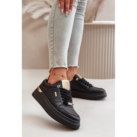 Damen-Sneaker auf der Big Star-Plattform OO274758 HI-POLY System Schwarz 2