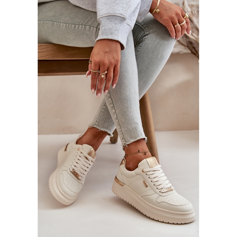 Damen-Sneaker auf der Big Star-Plattform OO274757 HI-POLY System Weiß 2