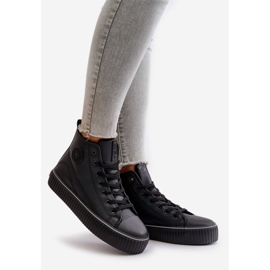 Isolierte Damen-Sneaker aus Öko-Leder Big Star OO274790 Schwarz 1