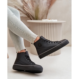Isolierte Damen-Sneaker aus Öko-Leder Big Star OO274790 Schwarz 2