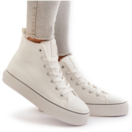 Isolierte Damen-Sneaker aus Öko-Leder Big Star OO274788 Weiß 12