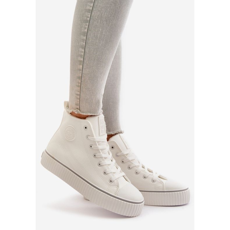 Isolierte Damen-Sneaker aus Öko-Leder Big Star OO274788 Weiß 1