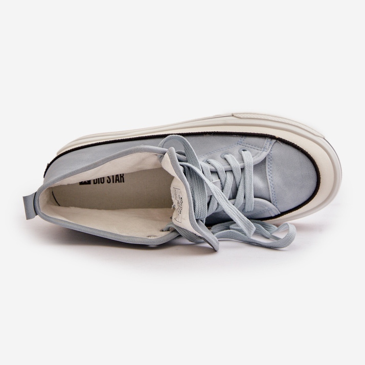 Isolierte Damen-Sneaker auf der Eco-Leder-Plattform Big Star OO274069 Blau 1