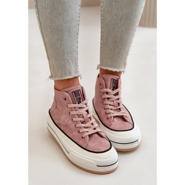 Isolierte Damen-Sneaker auf der Eco-Leder-Plattform Big Star OO274068 Pink rosa 6
