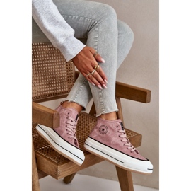 Isolierte Damen-Sneaker auf der Eco-Leder-Plattform Big Star OO274068 Pink rosa 9