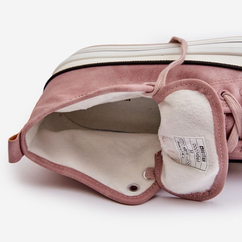 Isolierte Damen-Sneaker auf der Eco-Leder-Plattform Big Star OO274068 Pink rosa 2