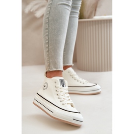 Isolierte Damen-Sneaker auf der Eco-Leder-Plattform Big Star OO274061 Weiß 9