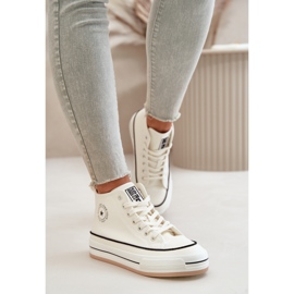 Isolierte Damen-Sneaker auf der Eco-Leder-Plattform Big Star OO274061 Weiß 10