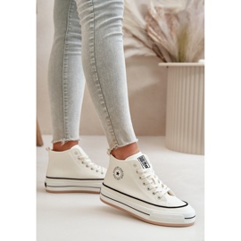 Isolierte Damen-Sneaker auf der Eco-Leder-Plattform Big Star OO274061 Weiß 12
