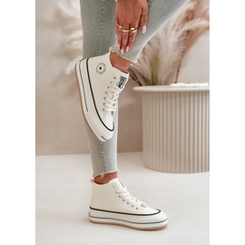 Isolierte Damen-Sneaker auf der Eco-Leder-Plattform Big Star OO274061 Weiß 13