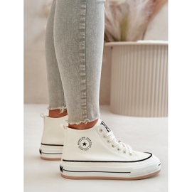 Isolierte Damen-Sneaker auf der Eco-Leder-Plattform Big Star OO274061 Weiß 15