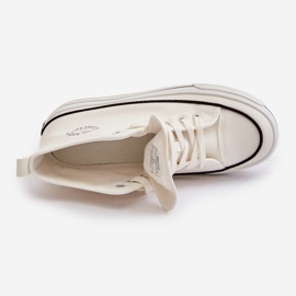 Isolierte Damen-Sneaker auf der Eco-Leder-Plattform Big Star OO274061 Weiß 4