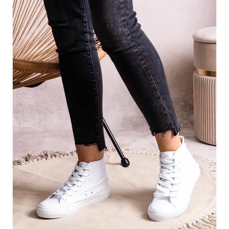 Weiße High-Top-Sneaker von Raffie 1