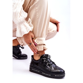 S.Barski Schwarze Chantal-Sneaker aus Lackleder 6