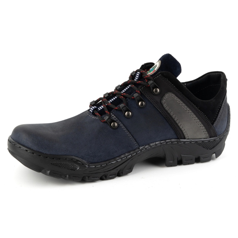 Olivier Herren-Trekkingschuhe aus Leder 311GT, Marineblau 1