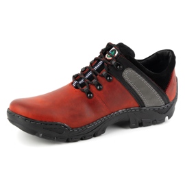 Olivier Herren-Trekkingschuhe aus Leder 311GT rot 1
