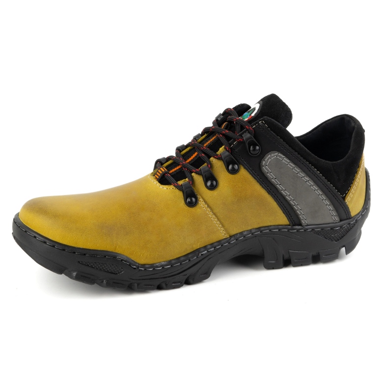 Olivier Herren-Trekkingschuhe aus Leder 311GT, gelb 1