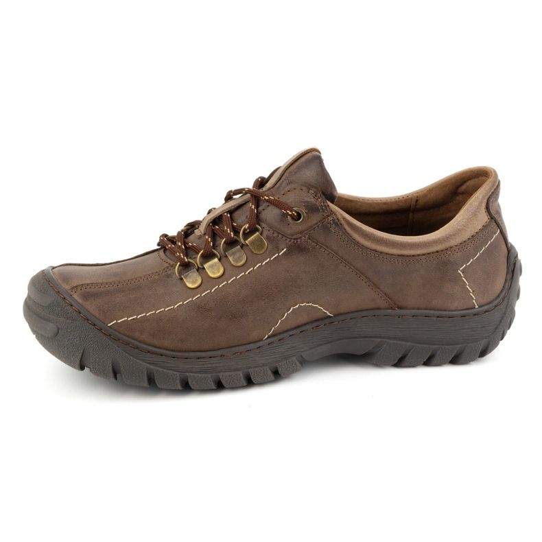 KOMODO Herren-Trekkingschuhe, Leder 936K, braun 1