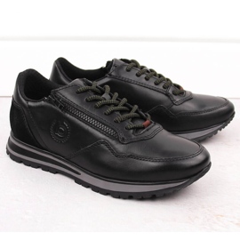 Bequeme schwarze Lederschuhe für Herren Bugatti OO153301 1