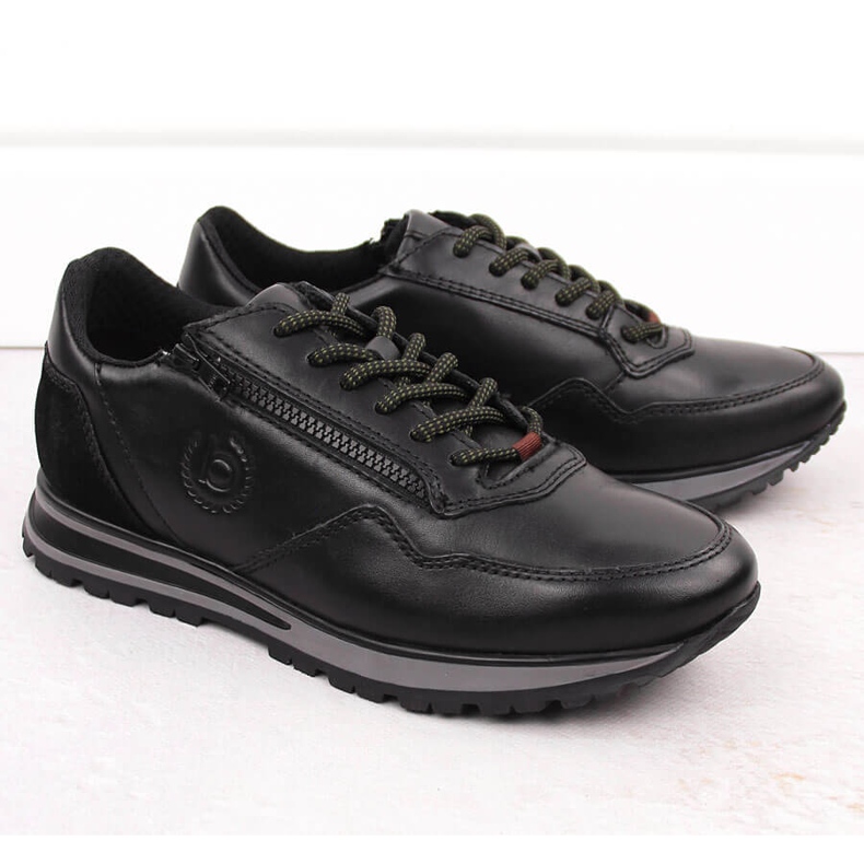 Bequeme schwarze Lederschuhe für Herren Bugatti OO153301 1