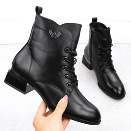 Damenstiefel mit hohen Absätzen, leicht isoliert, schwarz Vinceza 58420 1