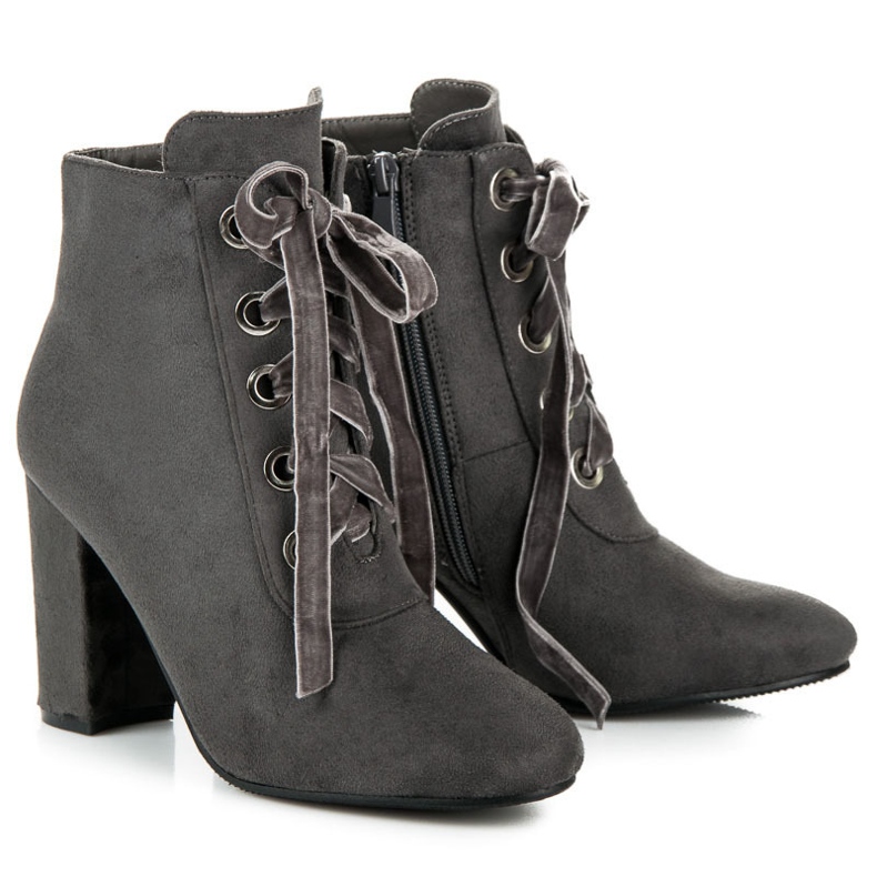 Bestelle Elegante gebundene Stiefel grau 1